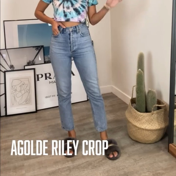 Agolde Riley Crop Jeans - Picture 1 of 8
